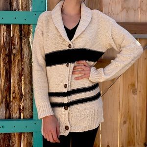 NWOT JAMES PERSE Natural Black Knit Cardigan